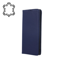 Xiaomi Redmi 12C, Oldalra nyíló flip tok, Smart (valódi bőr), kék tok és táska
