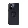  Xiaomi Redmi 12C Telefontok - Forcell Silicone Ring fekete tok kitámasztóval