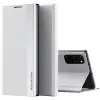  Xiaomi Redmi 13 4G / Note 13R / Poco M6 4G, Oldalra nyíló tok, stand, Wooze Silver Line, világosszür