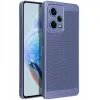  Xiaomi Redmi 13C 4G / Poco C65, Műanyag hátlap védőtok, légáteresztő, lyukacsos minta, Breezy, kék