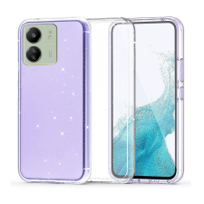  Xiaomi Redmi 13C Telefontok - Glitter - átlátszó csillámos hátlap tok, szilikon kerettel tok és táska