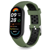  Xiaomi Smart Band 8 / 9 / 10 / NFC okosóra szíj - Tech- Protect Iconband Air - zöld/fekete szilikon szíj