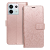 Xiaomi Telefontok Xiaomi Poco X6 5G - MEZZO mandala mintás rose gold mágneses szilikon keretes könyvtok