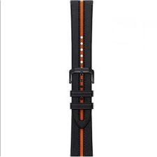 Xiaomi Watch óraszíj bőr fekete/narancsárga okosóra kellék