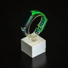 Xiaomi Xiaomi Mi band 5 / 6 szíjak - átlátszó, átmenetes, szilikon, zöld okosóra kellék