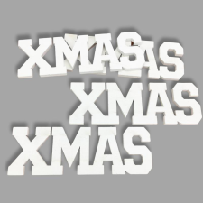  Xmas felirat fehér 15cm 4db/csomag-KIFUTÓ dekorációs kellék