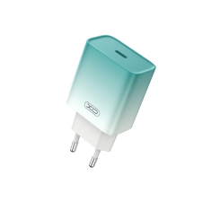XO CE18 USB-C Hálózati töltő + USB-C/Lightning kábel - Kék (30W) mobiltelefon kellék