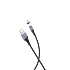 XO NB125 USB-A - Micro USB mágneses adatkábel fekete 1m (NB125 micro) (NB125micro) mobiltelefon kellék
