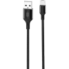 XO NB143 USB-A - MicroUSB Kábel 2m 2.4A - Fekete (GSM165033)