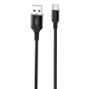 XO NB143 USB-A - USB-C kábel 1m fekete (6920680870684)