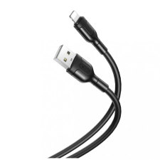 XO NB212 kábel USB / Lightning 1M 2.1A fekete kábel és adapter