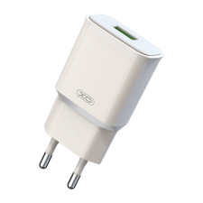 XO Wall charger XO L92D, 1x USB, 18W, QC 3.0 (white) mobiltelefon kellék