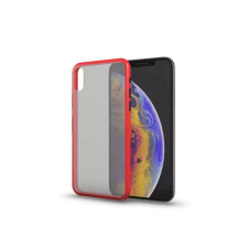 xPRO Apple iPhone 15 matt áttetsző tok piros kerettel, színes gombokkal (128914) (xpro128914) tok és táska