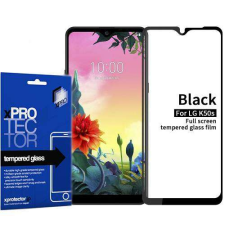 xPRO LG K50S (2019), Xpro üvegfólia, 9H, 0,33mm, Full cover, Fekete mobiltelefon kellék