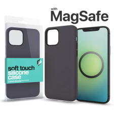 xPRO MagSafe rögzítésű Soft Touch Silicone Case Apple Iphone 14 fekete mobiltelefon kellék