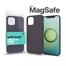 xPRO MagSafe rögzítésű Soft Touch Szilikon tok Apple Iphone 13 készülékhez - éjfekete tok és táska