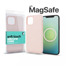 xPRO MagSafe rögzítésű Soft Touch Szilikon tok Apple Iphone 14 Pro készülékhez - krétarózsaszín tok és táska