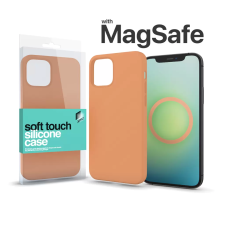 xPRO MagSafe rögzítésű Soft Touch Szilikon tok Apple Iphone 15 készülékhez - narancs (129258) tok és táska
