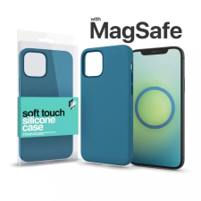xPRO MagSafe rögzítésű Soft Touch Szilikon tok Apple Iphone 15 Pro készülékhez - viharkék tok és táska