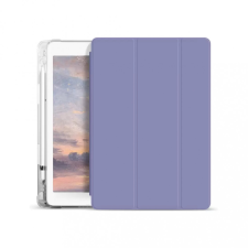 xPRO Smart Book tok pencil tartóval és teljesen átlátszó szilikon hátlappal lila Apple Ipad Air 10,9&quot; 2020 / Air 10,9&quot; 2022 készülékhez tablet tok