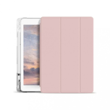 xPRO Smart Book tok pencil tartóval és teljesen átlátszó szilikon hátlappal pink Apple Ipad 10,2&quot; 2019 készülékhez tablet tok