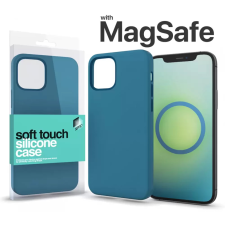 xPRO Soft Touch MagSafe Silicon Case iPhone 14 Pro viharkék mobiltelefon kellék