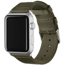 Xprotector Apple Watch 4-6, SE, SE (2022) (42 / 44 mm) / Watch 7-9 (45 mm) / Watch Ultra 1-2 (49 mm), műanyag pótszíj, szőtt, állítható, szőtt szíjtartó, Xprotector, zöld okosóra kellék