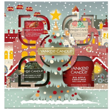 Yankee candle 3×27 g, 1×121 g karácsonyi ajándékcsomag gyertya