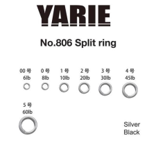  Yarie 806 Split ring Silver 6lb #00 kulcskarika horgászkiegészítő