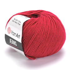 Yarnart JEANS - Matt piros - 051 rövidáru