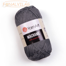 Yarnart MAKRAMÉ, 2mm - Sötét szürke - 159 rövidáru