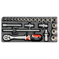 Yato Dugókulcs készlet 24 részes 1/2" 10-32 mm CrV (fiókbetét) dugókulcs