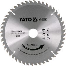 Yato Fűrésztárcsa fához 216/48/30 (YT-6068) barkácsgép tartozék