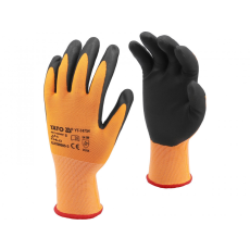  YATO Munkavédelmi kesztyű nitril mártott 10-es (YT-74756)