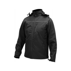 Yato Munkavédelmi softshell kabát kapucnival fekete 3XL-es méret 3 zsebes