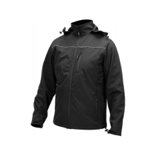 Yato Munkavédelmi softshell kabát kapucnival fekete S-es méret 3 zsebes (YT-79550) munkaruha