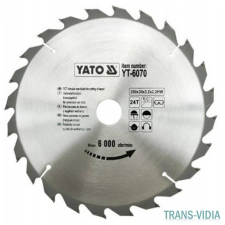  Yato YT-6070 fűrésztárcsa fához 250/30/24 csiszolókorong és vágókorong