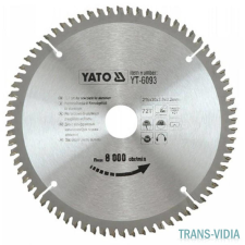  Yato YT-6093 fűrésztárcsa alumíniumhoz 210/30/72 csiszolókorong és vágókorong