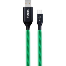 YENKEE Micro USB kábel LED világítással, 4800 Mb/s, YCU 231 GN kábel és adapter