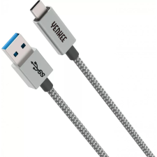 YENKEE YCU 311 GY USB 3.1 USB szinkronizáló és töltőkábel alumínium ház és nylon kábelfonat 1m (YCU 311 GY) kábel és adapter
