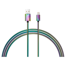 YENKEE YCU 651 USB Lightning szinkronizáló és töltőkábel acél fonattal 1m (YCE 651) kábel és adapter