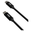 YENKEE YCU C101 BK USB-C - USB-C adat-, és töltőkábel 1m fekete (YCU C101 BK)