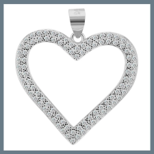  "Yeona" valódi ezüst szív alakú medál, ródium bevonattal 5310308 medál