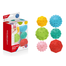 Yixing Toys Tapintásfejlesztő labdák - 6 darabos szett készségfejlesztő