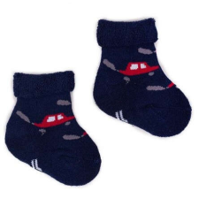  Yo! Baby frottír zokni 3-6 hó - sötétkék/piros autó gyerek zokni