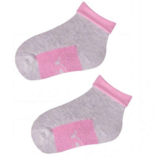  Yo! Baby pamut zokni 3-6 hó - szürke/rózsaszín babazokni, harisnya