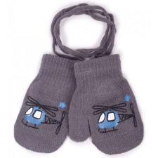 Yo! Bébi téli kesztyű 10 cm - Szürke helikopter gyerek kesztyű