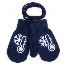 Yo! Bébi téli kesztyű 12 cm - sötétkék hópehely gyerek kesztyű