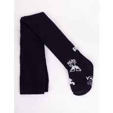 Yo Club! Pamut Harisnyanadrág csúszásgátló talppal - Fekete/Szürke Embekés 104/110