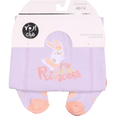 Yo Club! Pamut Harisnyanadrág - Lila Nyuszi "My Little Princess" 80/86